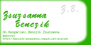 zsuzsanna benczik business card